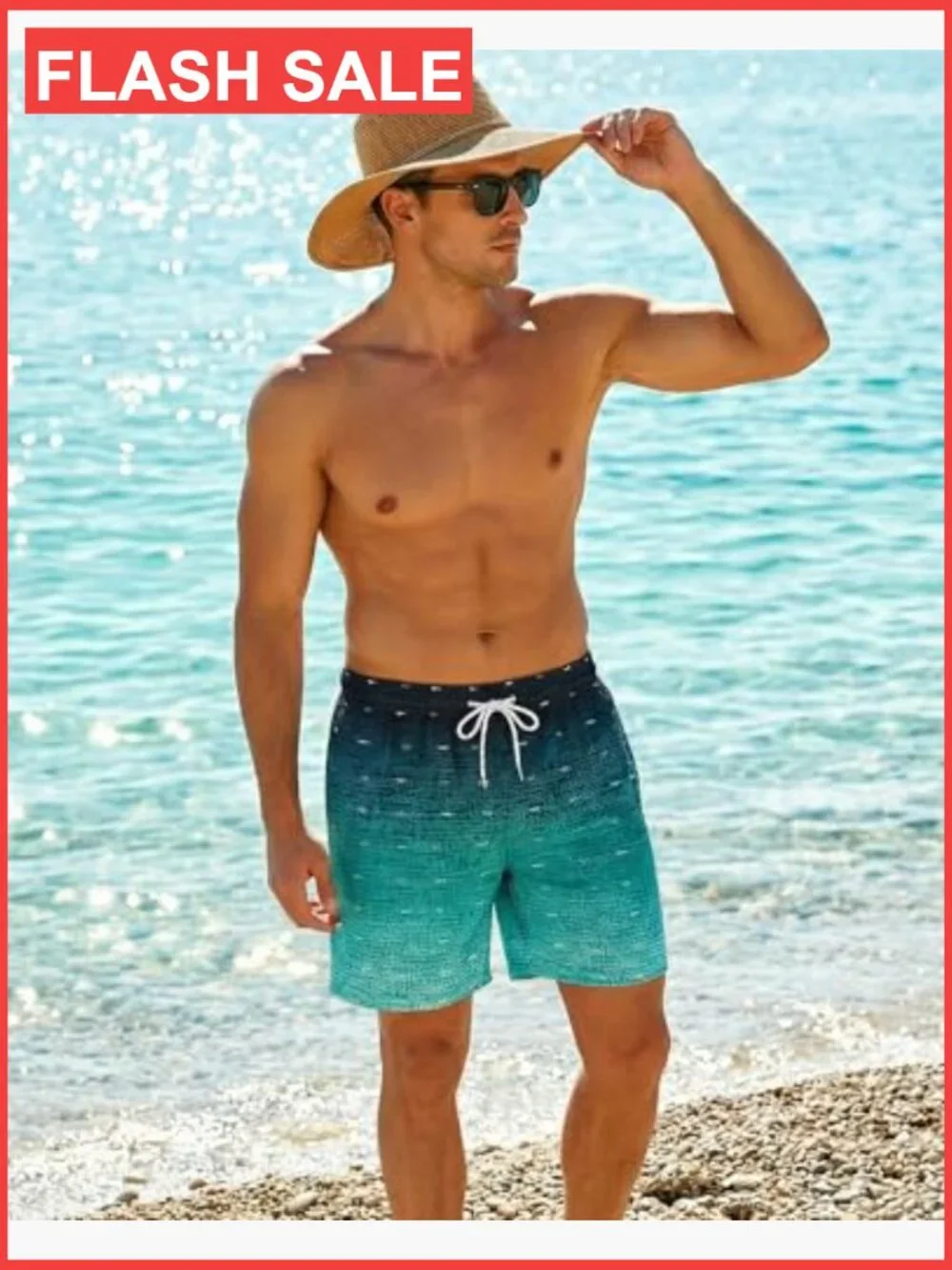 Men's Swim Trunks with Compression Liner Quick Dry 5.5